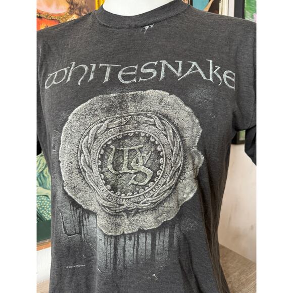 80s Vintage Whitesnake 1987-88 Tour Tee Size Large - Picture 3 of 6